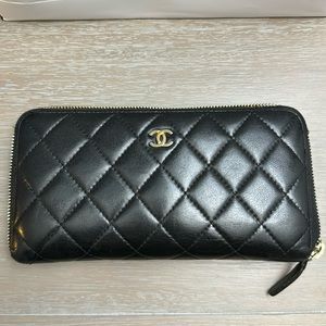 Chanel Black Leather Wallet